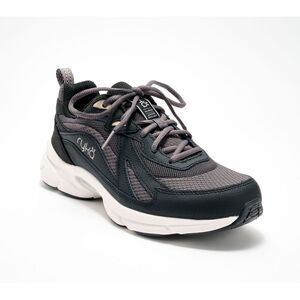 Ryka Women's Sz 7.5 Water-Repellent Lace-Up Walking Sneaker Black A687280